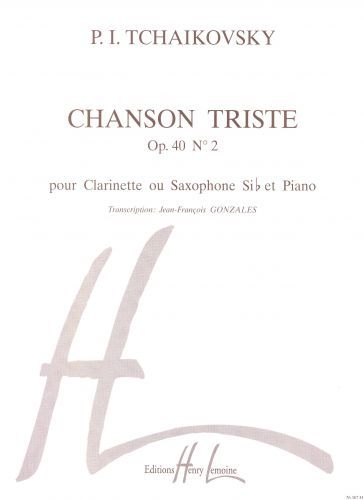 couverture Chanson triste Op.40 n2 Editions Henry Lemoine