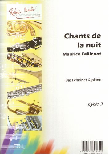 couverture Chants de la Nuit, Clarinette Basse Editions Robert Martin