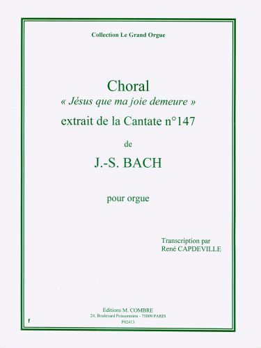 couverture Choral Jsus que ma joie demeure extr. Cantate n147 Combre