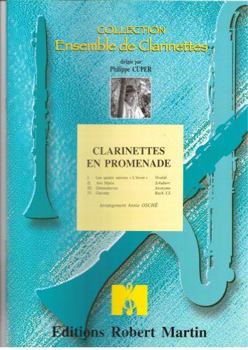 couverture Clarinettes En Promenade, 4 Clarinettes Editions Robert Martin