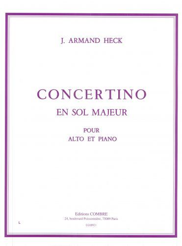 couverture Concertino en Sol maj. Op.40 Combre