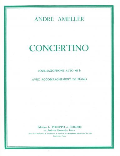 couverture Concertino pour saxophone alto Op.125 Combre