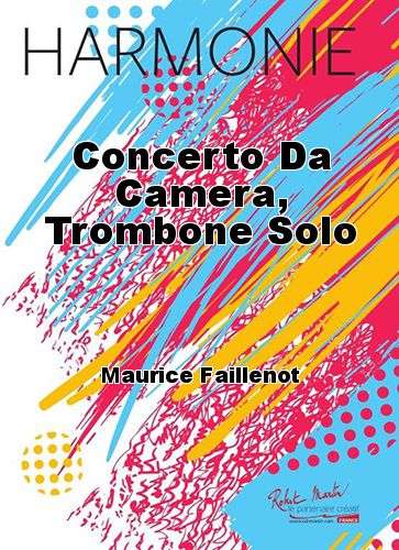 couverture Concerto Da Camera, Trombone Solo Martin Musique