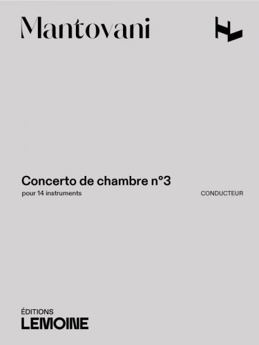 couverture Concerto de chambre n3 Editions Henry Lemoine