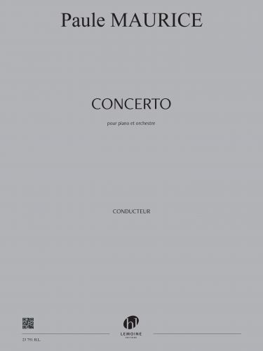 couverture Concerto Editions Henry Lemoine