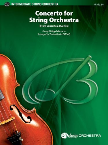 couverture Concerto for String Orchestra (from Concerto a Quattro) ALFRED