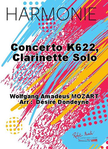 couverture Concerto K622, Clarinette Solo Martin Musique