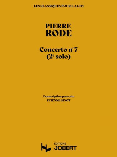 couverture Concerto n7 : solo n2 Jobert