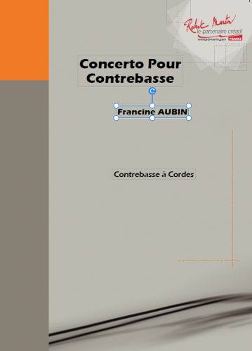 couverture Concerto Pour Contrebasse Editions Robert Martin