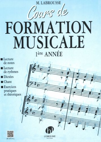 couverture Cours de formation musicale Vol.1 Editions Henry Lemoine