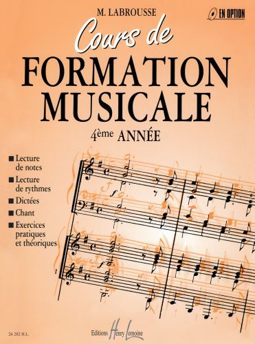 couverture Cours de formation musicale Vol.4 Editions Henry Lemoine