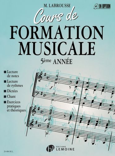 couverture Cours de formation musicale Vol.5 Editions Henry Lemoine