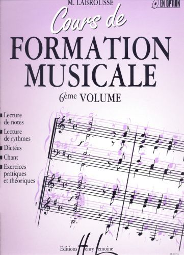 couverture Cours de formation musicale Vol.6 Editions Henry Lemoine