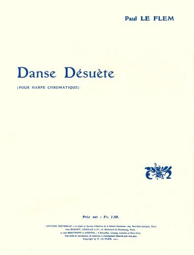 couverture Danse dsute Editions Henry Lemoine