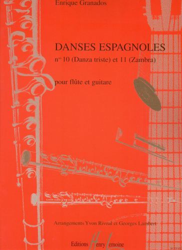 couverture Danses espagnoles n10 Danza triste et n11 Zambra Editions Henry Lemoine