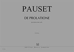 couverture De Prolatione Editions Henry Lemoine