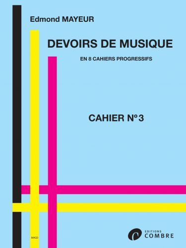 couverture Devoirs de musique cahier 3 Combre