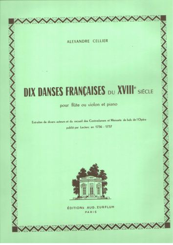 couverture DIX Danses Franaises du 18e Siecle Editions Robert Martin