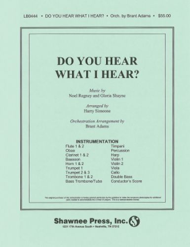 couverture Do You Hear What I Hear? Shawnee Press