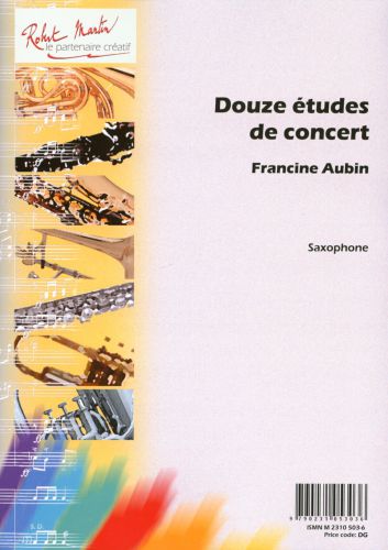couverture DOUZE ETUDE DE CONCERT Editions Robert Martin