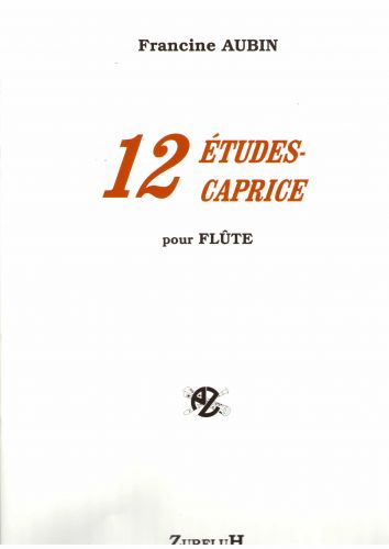 couverture Douze Etudes Caprice Pour Flute Editions Robert Martin
