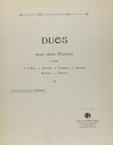 couverture Duos Vol.1 Jobert