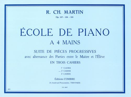 couverture Ecole de piano  4 mains Op.128 Vol.2 Combre