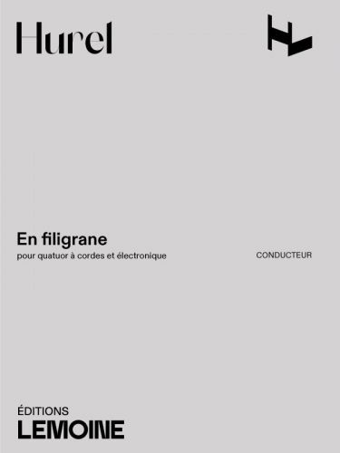 couverture En filigrane - Quatuor n3 Editions Henry Lemoine