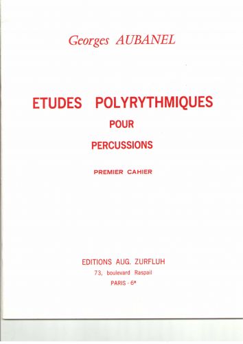 couverture Etudes Polyrythmiques Pour Percussions Editions Robert Martin