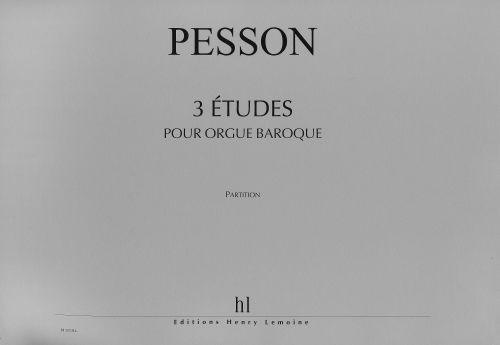 couverture Etudes pour orgue baroque (3) Editions Henry Lemoine