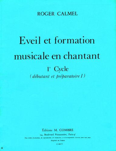 couverture Eveil et formation musicale en chantant 1er cycle Combre