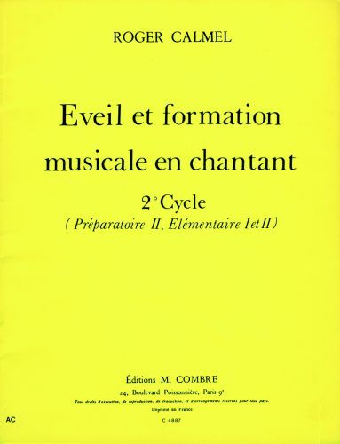 couverture Eveil et formation musicale en chantant 2e cycle Combre