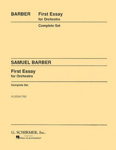 couverture First Essay For Orchestra - Complete Set G. Schirmer