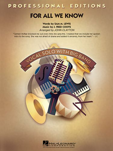 couverture For All We Know  Hal Leonard
