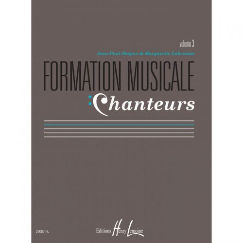 couverture Formation musicale chanteurs Vol.3 Editions Henry Lemoine