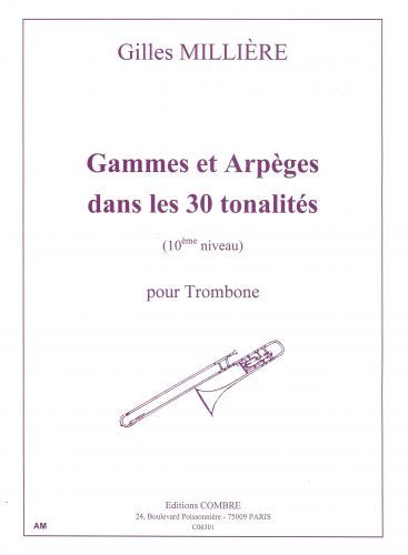 couverture Gammes et arpges dans les 30 tonalits (10e niveau) Combre