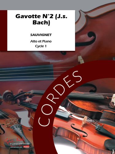 couverture Gavotte N2 (J.s. Bach) Editions Robert Martin