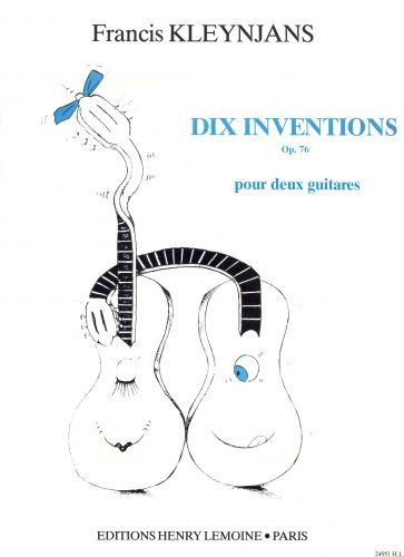 couverture Inventions (10) Op.76 Editions Henry Lemoine