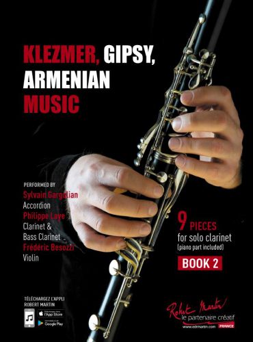couverture KLEZMER, GIPSY, ARMENIAN MUSIC CLARINETTE BOOK 2 Editions Robert Martin