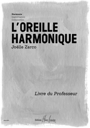 couverture L'oreille harmonique Vol.1 Harmonie - livre du professeur Editions Henry Lemoine