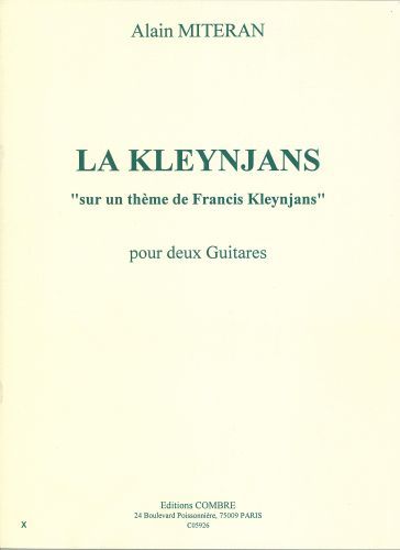 couverture La Kleynjans sur un thme de Francis Kleynjans Combre