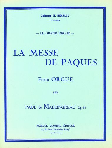 couverture La Messe de Pques Op.31 Combre