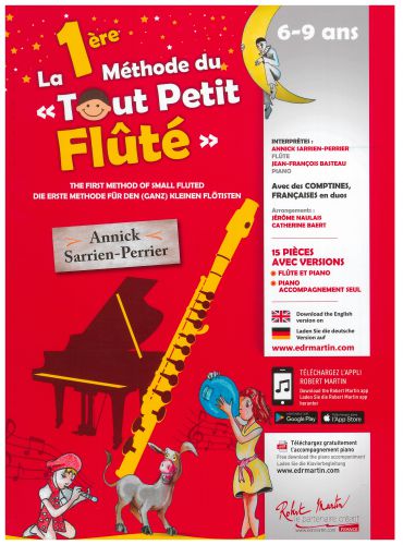 couverture LA PREMIERE METHODE DU TOUT PETIT FLUTE Editions Robert Martin