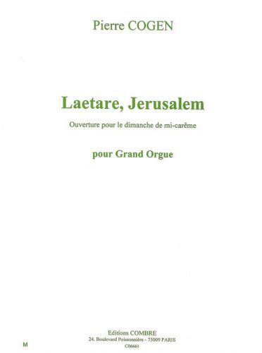 couverture Laetare, Jerusalem (Ouverture pour le dimanche de mi-carme) Combre