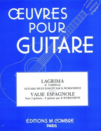 couverture Lagrima - Valse espagnole Combre