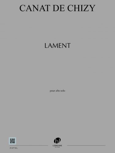 couverture Lament Editions Henry Lemoine