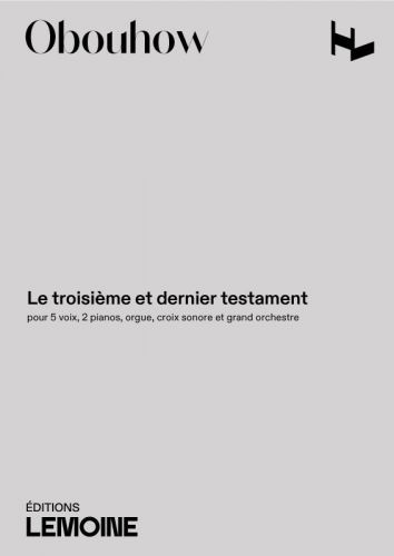 couverture Le troisime et dernier Testament Editions Henry Lemoine