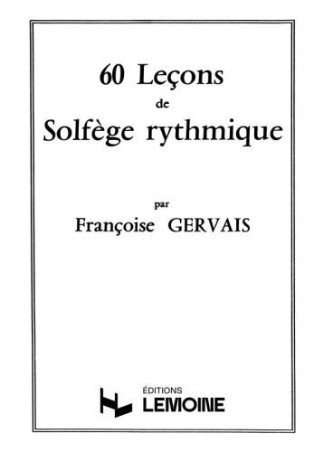 couverture Leons solfge rythmique (60) Editions Henry Lemoine