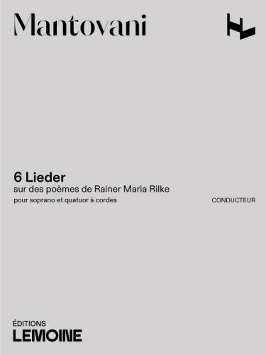 couverture Lieder sur des Pomes de Rilke (6) Editions Henry Lemoine