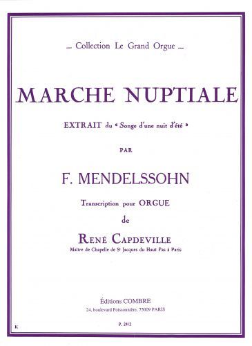 couverture Marche nuptiale du Songe d'une nuit d't Combre